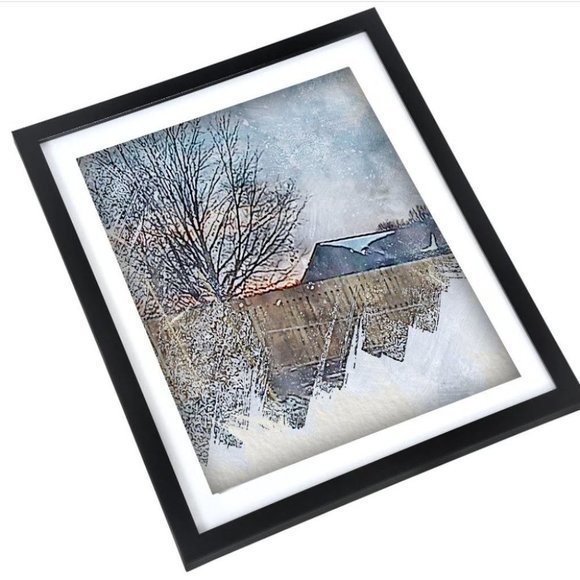 Framed Watercolor landscape‎  wall art - Picture 1 of 3